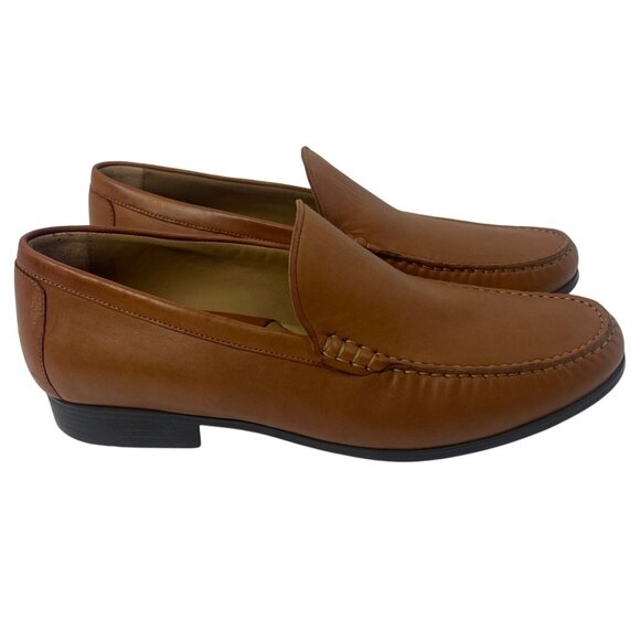 Johnston & Murphy Cresswell Venetian‎ Mens Leather Loafers 10.5M Cognac Slip-On main image 10